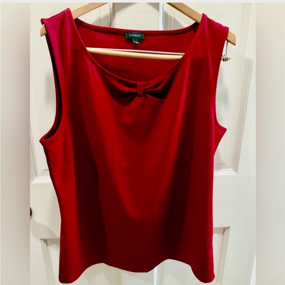 Talbots Red Sleeveless Tank Top Size Large - Picture 1 of 4